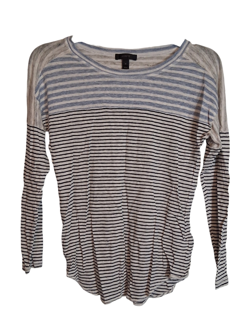 J.Crew Striped Long Sleeve Lightweight Top -Size Medium